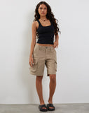 image of Saito Longline Cargo Short in Stone