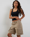 image of Saito Longline Cargo Short in Stone