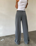 Image of Abba Low Rise Trouser in Pinstripe Grey