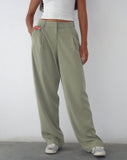 Image of Sakaria Wide Leg Trouser in Tailoring Stone Sage