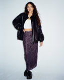 image of Lassie Maxi Skirt in Dark Ditsy Rose Black