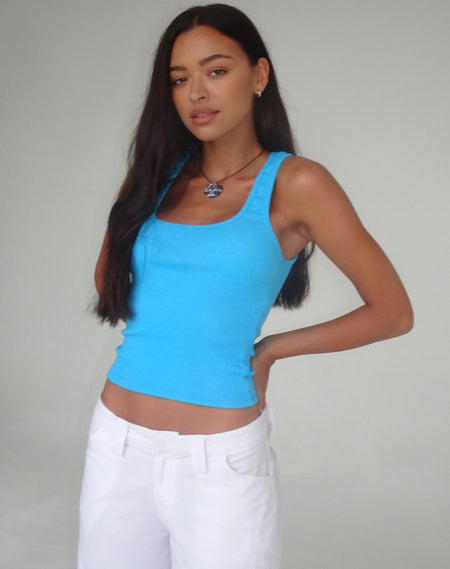 Raiya Vest Top in Baby Blue