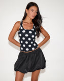 Image of Hojiso Puffball Mini Skirt in Black