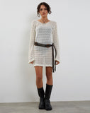 Image of Rue Mini Knit Dress in Ivory