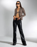 Image of MOTEL X IRIS Ruix Top in Chain Tangle Dark Brown