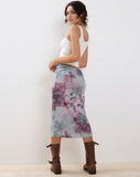 Image of Rujha Midi Skirt in Abstract Scrapbook