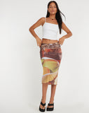 image of Rujha Midi Skirt in Fruit Photoprint