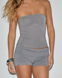 Image of Amane Foldover Short in Rayon Jersey Grey