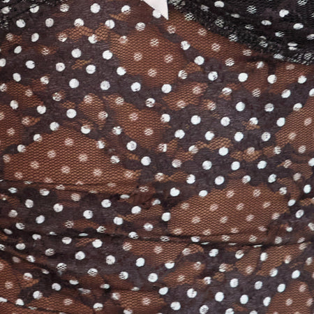 Rumaysa Cami Top in Mini Polka Black and White Printed Lace