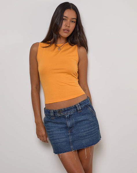 Image of Runaba Backless Tank Top in Faded Orange