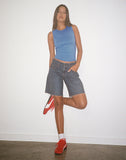 Image of Runaba Backless Tank Top in Ibiza Blue