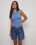 Image of Runaba Backless Tank Top in Ibiza Blue