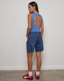 Image of Runaba Backless Tank Top in Ibiza Blue