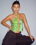 image of Runita Top in Sequin Solarized Green