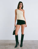 Image of Rusana Top in Sheer Diagonal Knit Buttercream