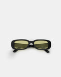 Image of Rustina Sunglasses in Black with Yellow Lenses