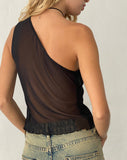 Image of Ruthie One Shoulder Frill Top in Black