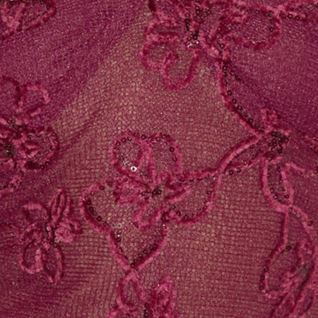 Ruwi Halter Top in Sequin Knit Burgundy