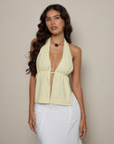 Image of Ryoma Top in Broderie Flower Lace Lemon
