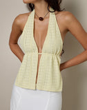 Image of Ryoma Top in Broderie Flower Lace Lemon