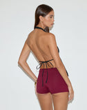 Image of Ryoma Halterneck Top in Flower Broderie Black