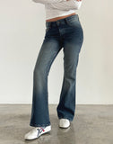 Image of Rigid Low Rise Flare Jeans in Dark Vintage