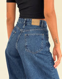 Image of Roomy Extra Wide Jeans in Mid Blue Used