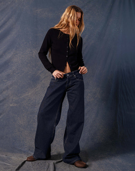 Mid Rise Straight Leg Jeans in Bleach Denim