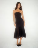 Image of Sachiko Bandeau Maxi Dress in Chiffon Jersey Black