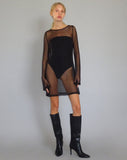 Image of Sachin Mini Dress in Chain Knit Black