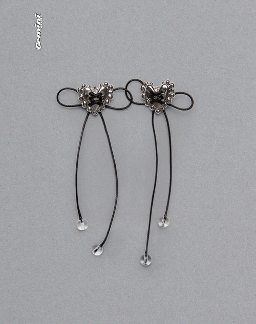 Image of Sadie Bow Earrings in Silver