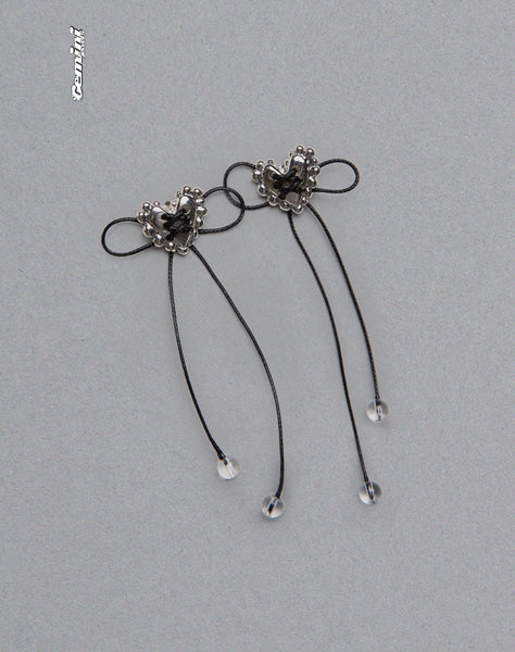 Image of Sadie Bow Earrings in Silver