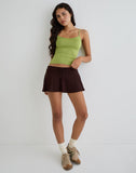 Image of Saeko Micro Skort in Bitter Chocolate