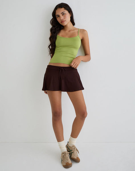 Image of Saeko Micro Skort in Bitter Chocolate