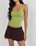 Image of Saeko Micro Skort in Bitter Chocolate