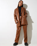 Image of MOTEL X IRIS Patria Trouser in PU Chocolate