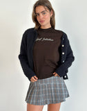 Image of Saki Tee in Chocolate Brown with Girl Intuition Print