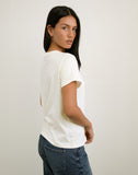 Image of Saki Tee in Ivory with Upper East Sider Print