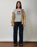 Image of Saki Tee in Grey Marl with I Love OOO Graphic