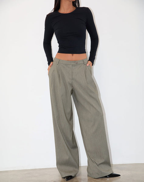 Image of Sakira Tailored Trouser in Khaki Grey