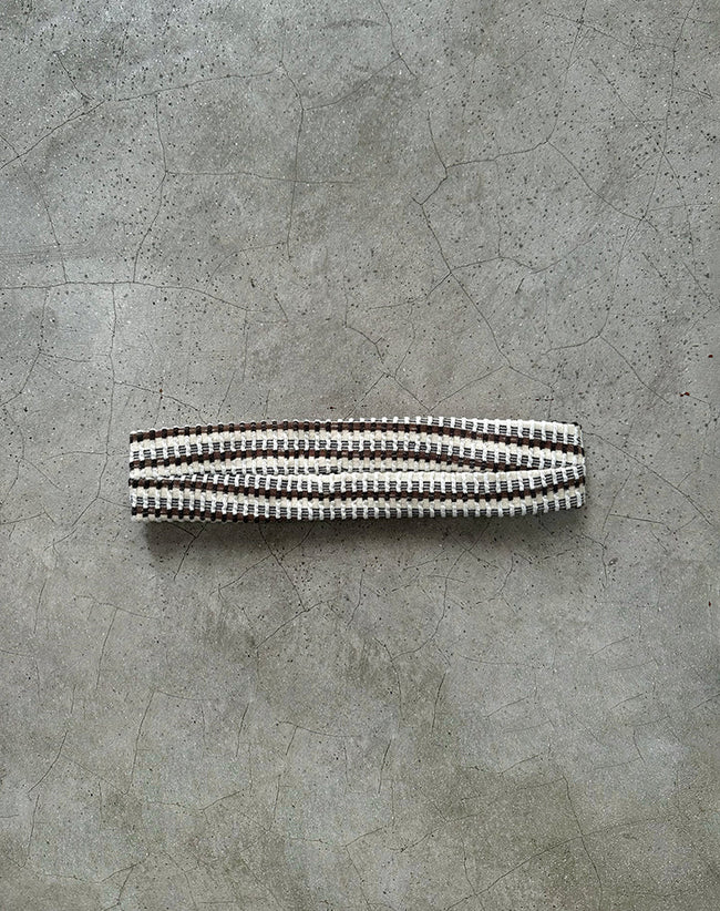 Image of Sala Headband in Brown Stripe Textured Rib