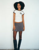 Image of Salda Sporty Tee in Off White with Contrast Binding