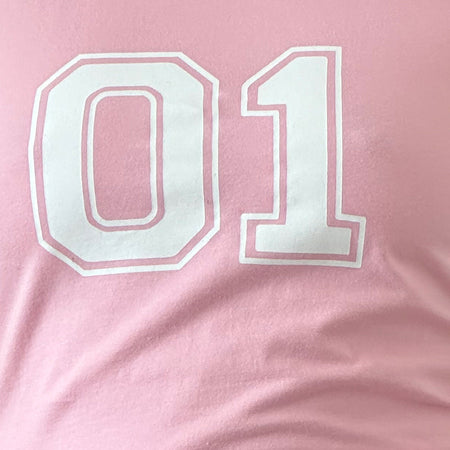Salda Sporty Tee in Ballet Pink with White Binding