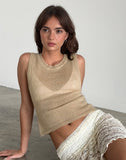 Image of Salisha Tank Top in Natural Sheer Knit