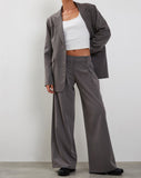 Image of Salisu Wide Leg Trouser in Charcoal