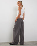 Image of Salisu Wide Leg Trouser in Charcoal