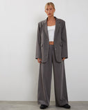 Image of Salisu Wide Leg Trouser in Charcoal