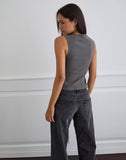 Image of Salpa Plunge Top in Tailoring Charcoal