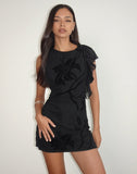 Image of Salya Mini Dress in Orchids Flock Black