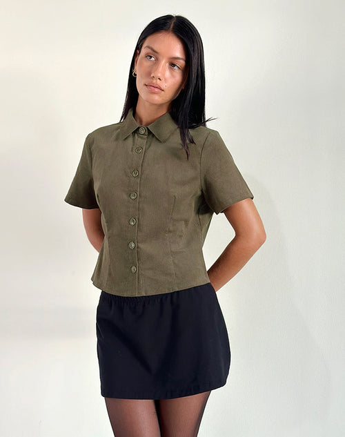 Image of Samas Shirt in Cord Taupe